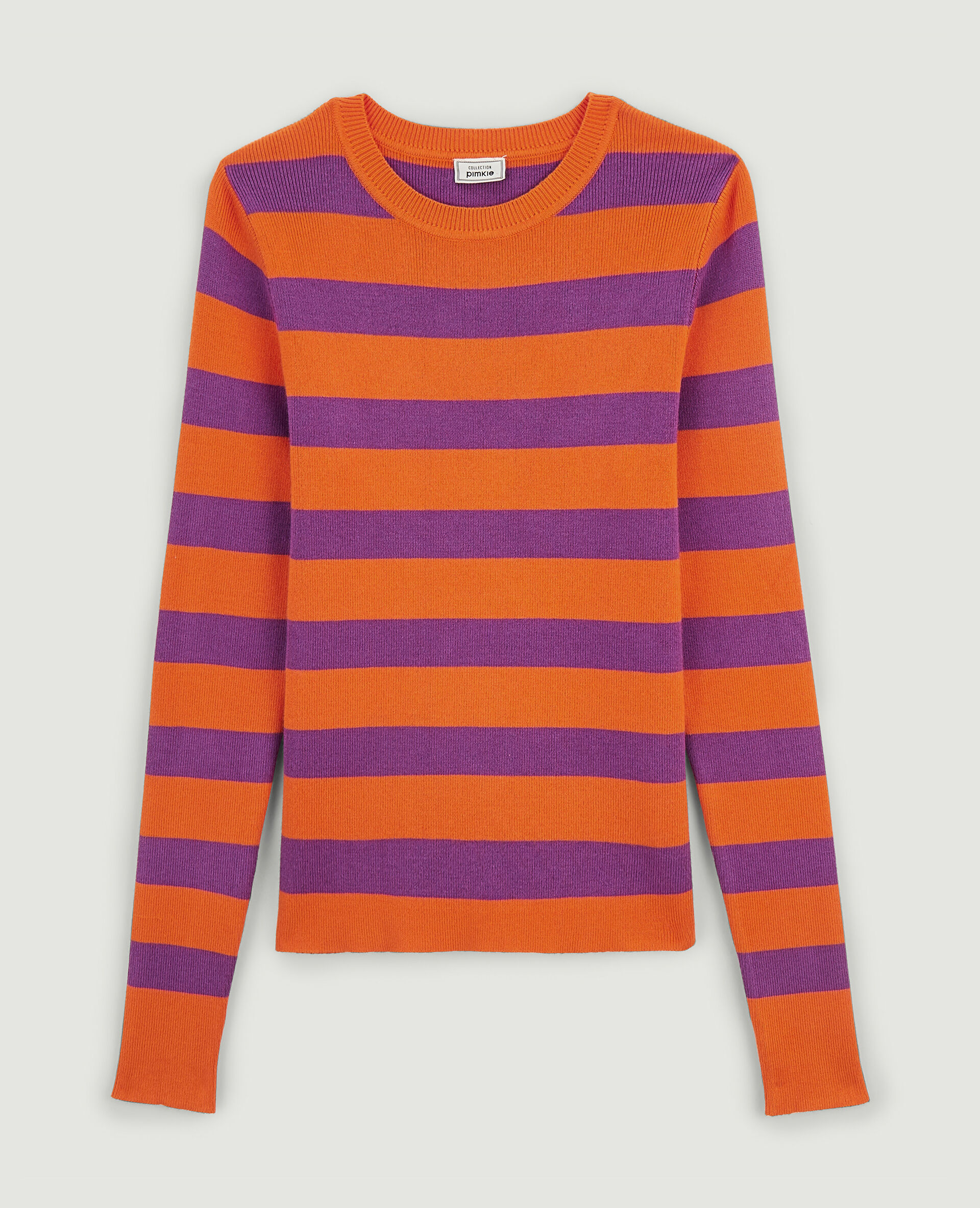 Pull moulant col rond - Orange