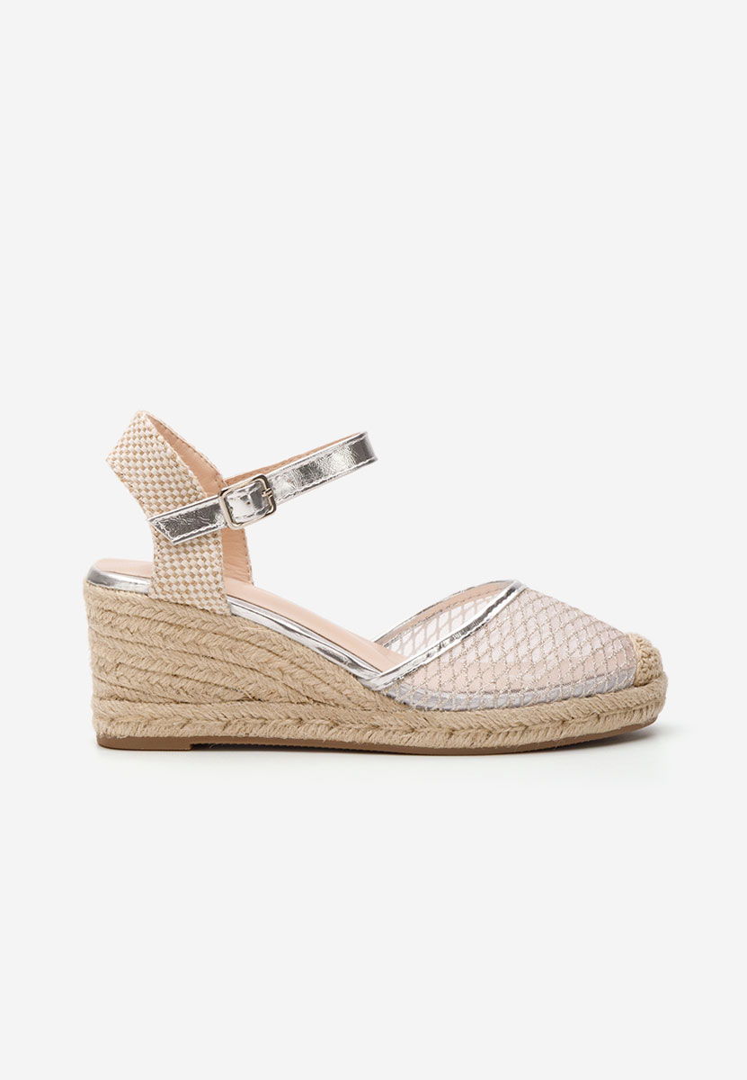 Sandales type espadrilles argent Shellyana