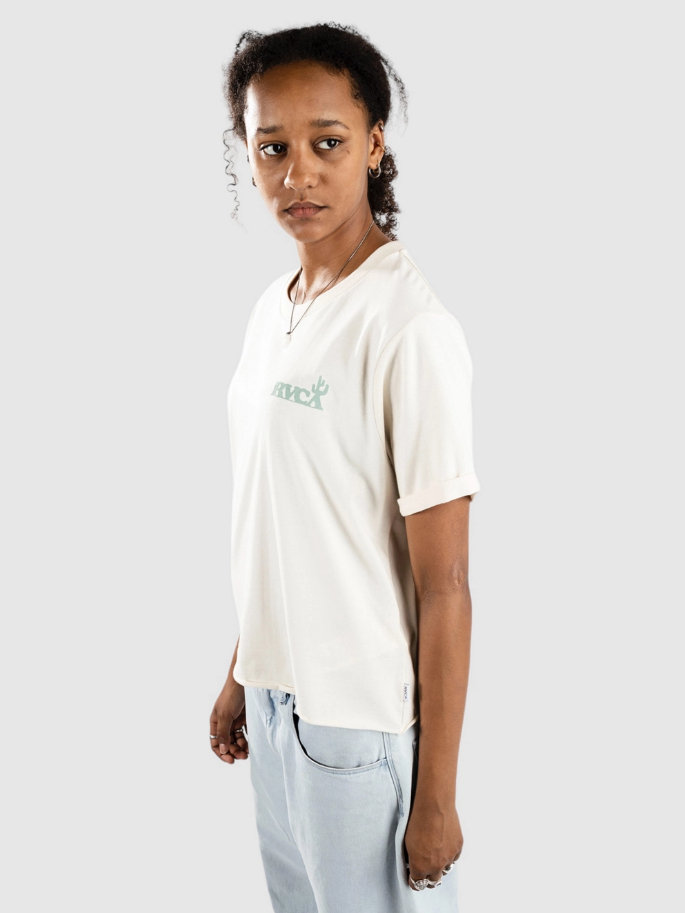 RVCA Out Back Cuffed T-Shirt unbleached