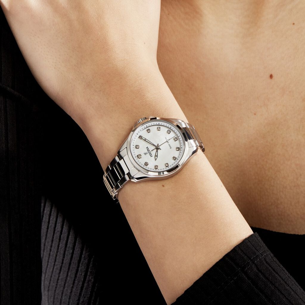 Montre Festina Solar Energy Nacre Blanche