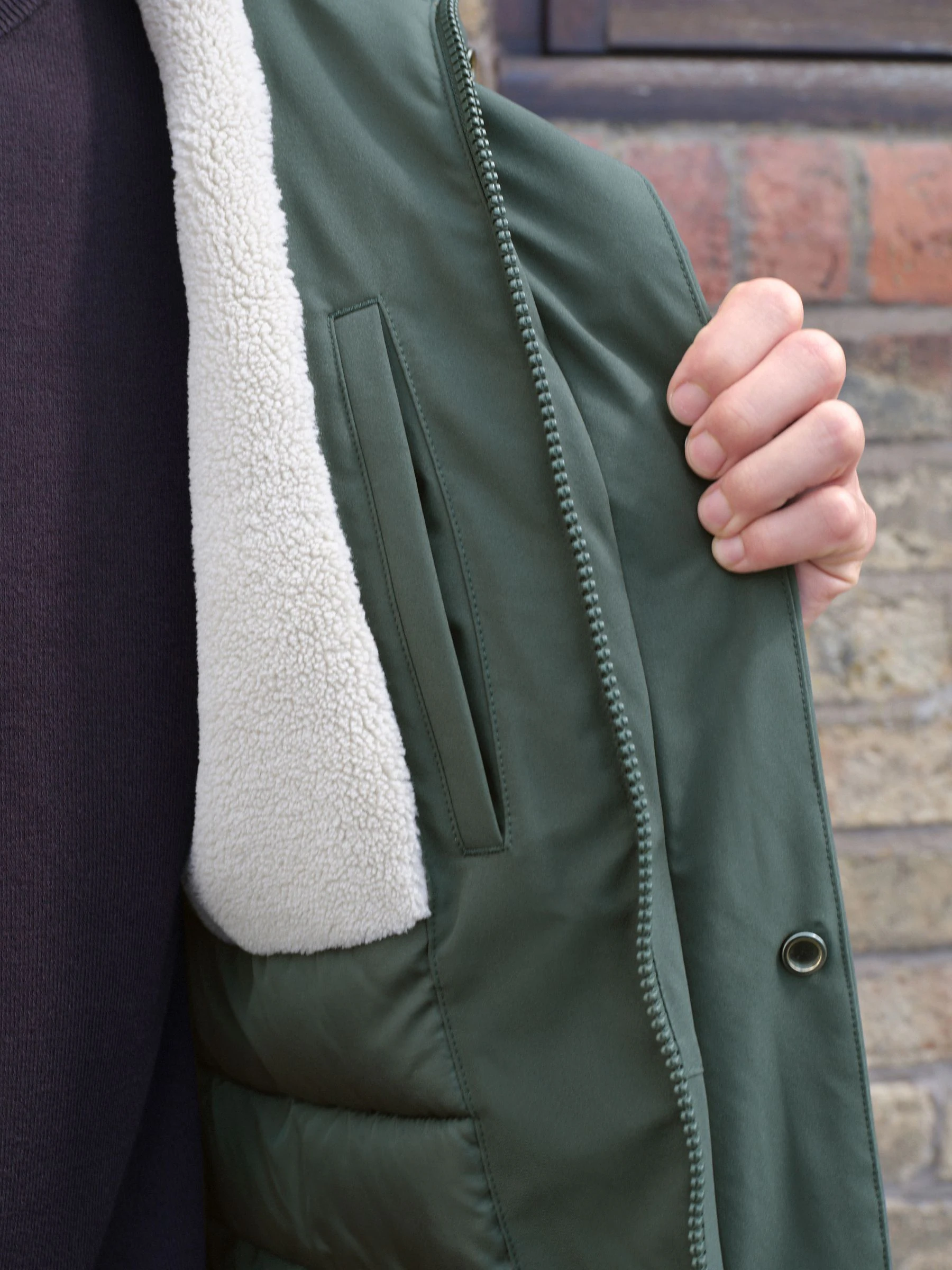 Groen - ThermoGen Parka Jack met Borg voering