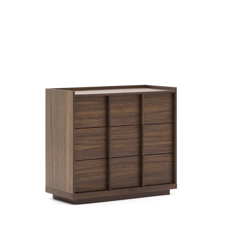 Kave Home Onix ladekast 100x78 walnoot