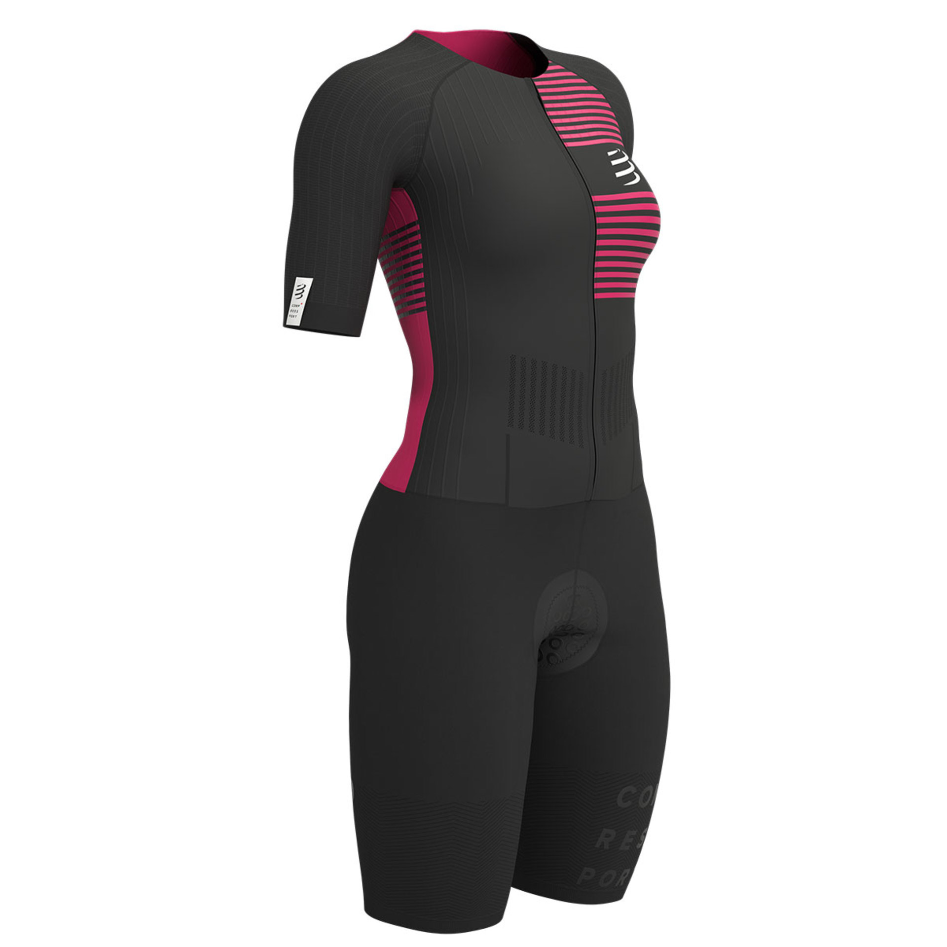 Compressport Aero Trisuit Korte Mouwen Zwart/Rood Dames