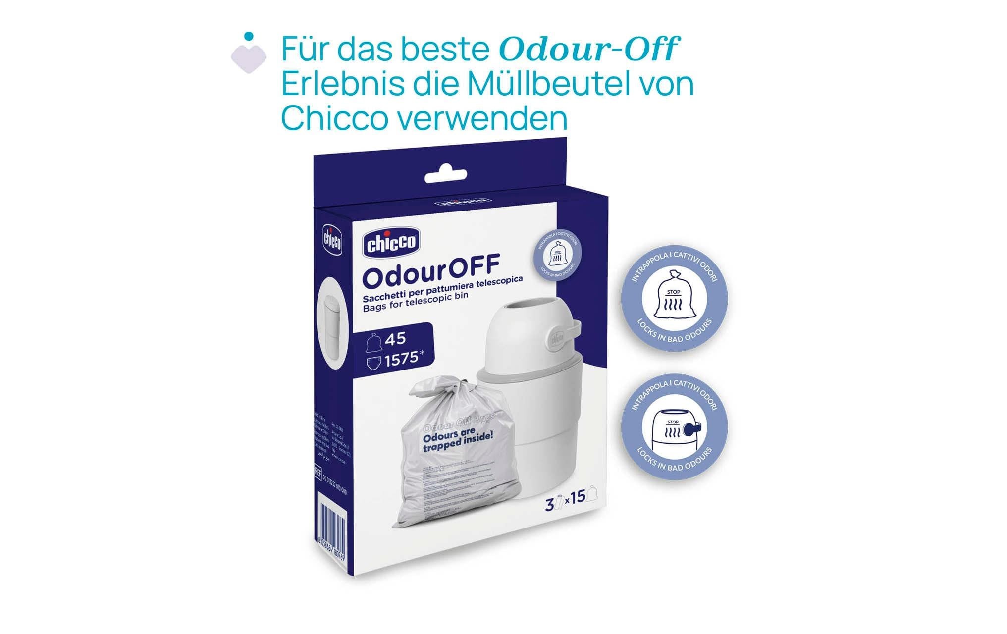 Chicco Windeleimer »Chicco Windeleimer Odour Off XL Stone 45 l Steingrau«