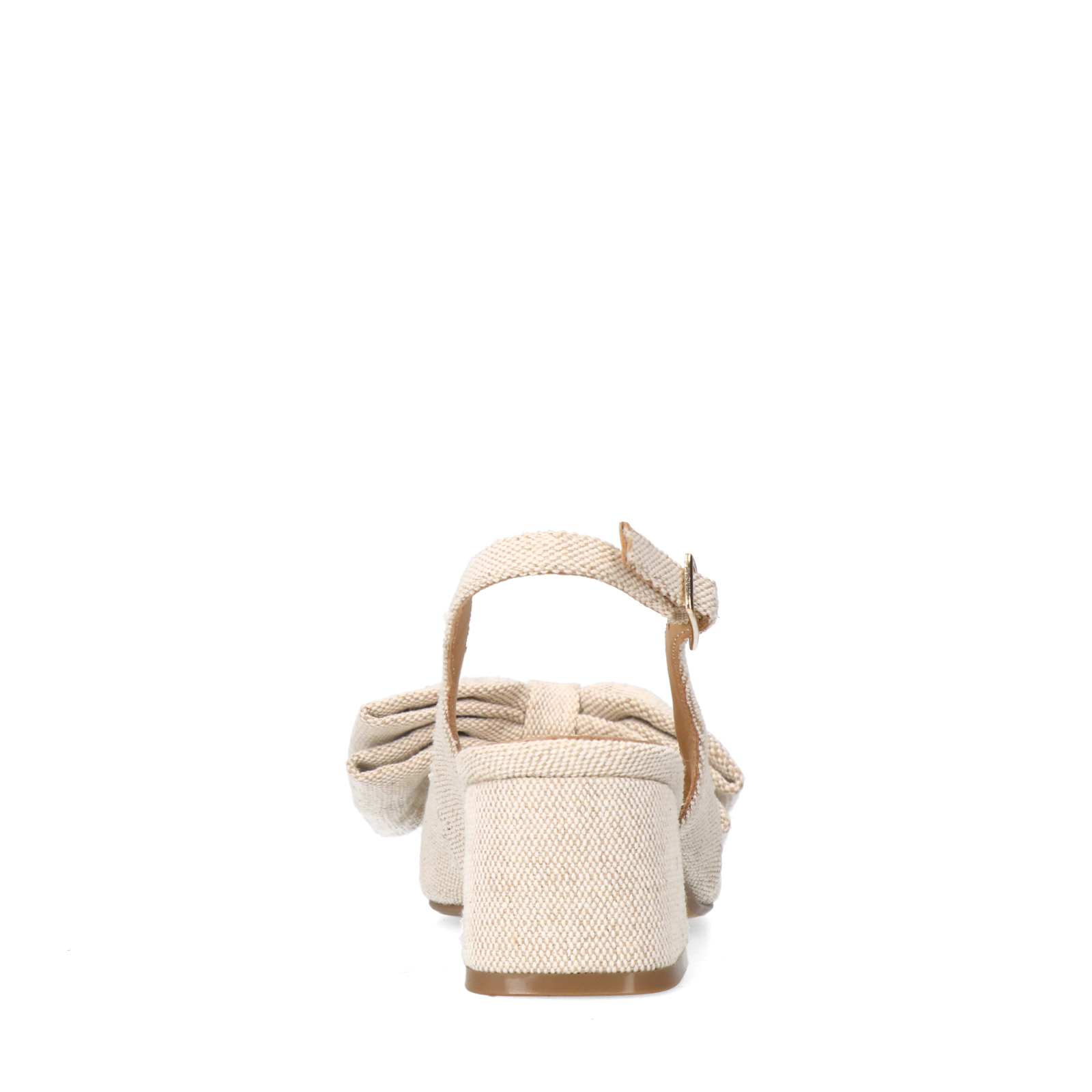 Beige slingbacks met strik