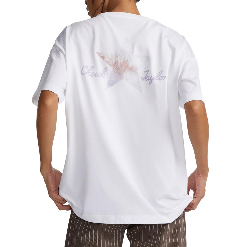 Converse T-shirt Blanc Femme Converse Chuck Taylor Infill