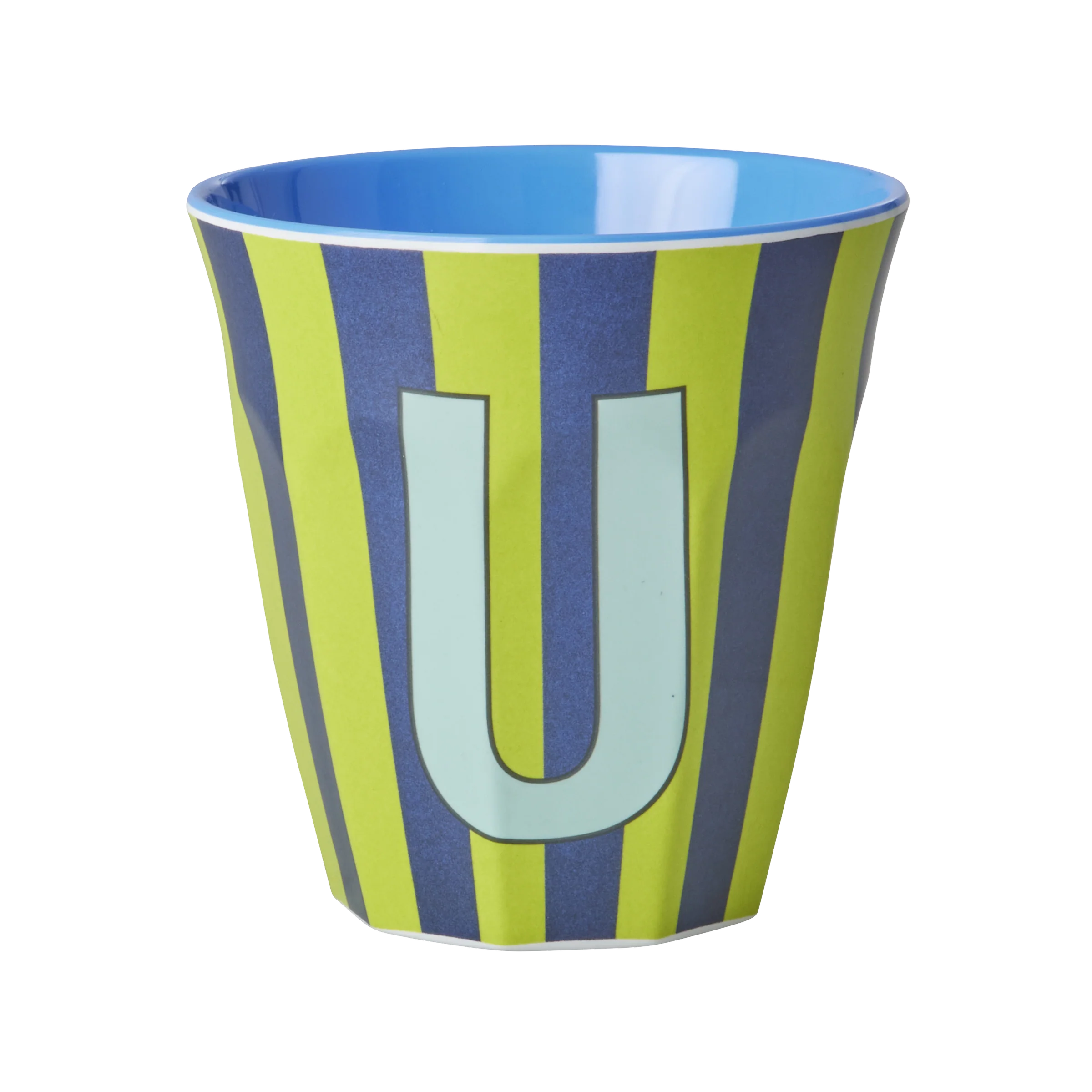RICE  Melamine Alfabet kop, blå mix - 250 ml.