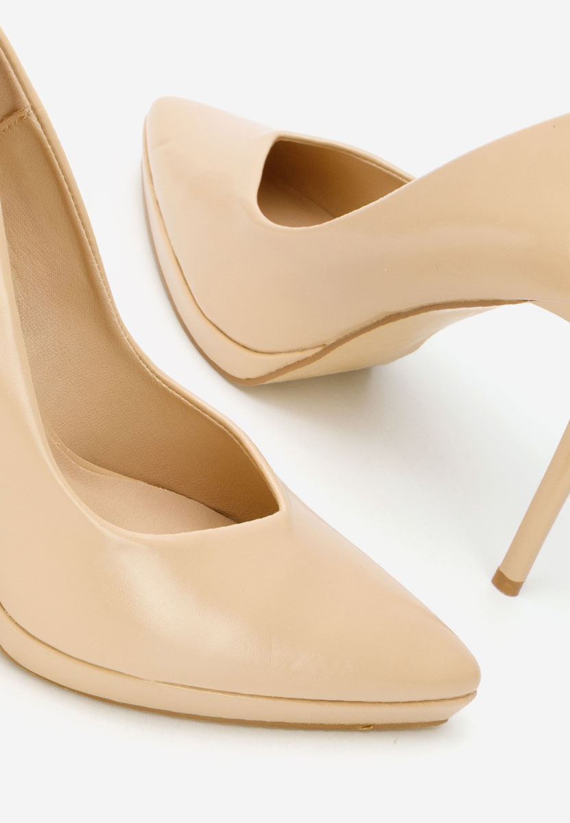 Chaussures à talon aiguille beige Reneia