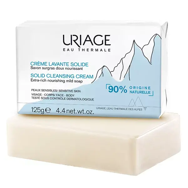 Creme sólido de limpeza e nutrição Uriage para rosto e corpo 125g