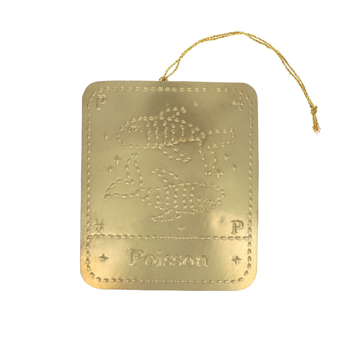 Plaque laiton astrologie Poisson Atelier jasmin