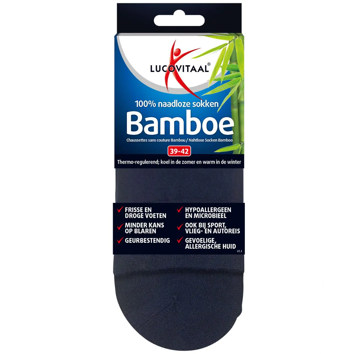 Bamboe Sokken Lang Blauw 3 paar