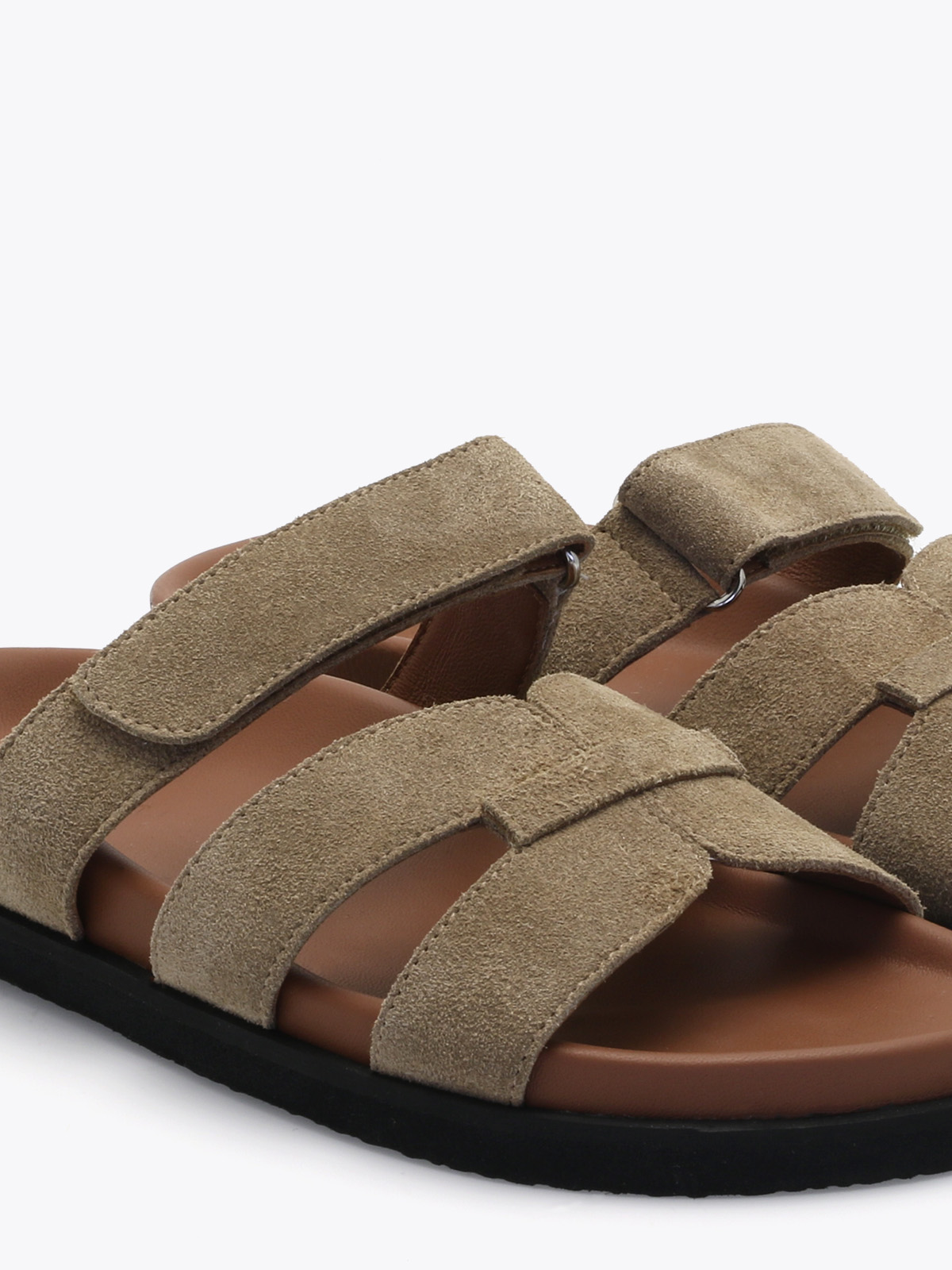 Tropea Sandal Suede Tan - Trapes Sko