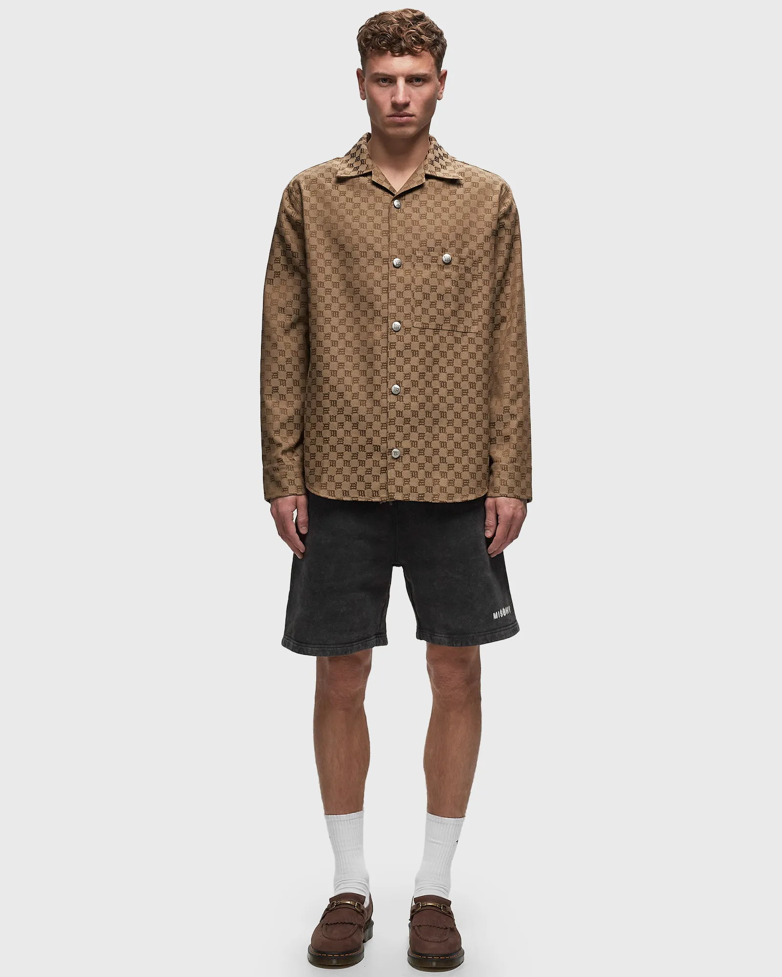MISBHV JACQUARD CANVAS MONOGRAM SHACKET