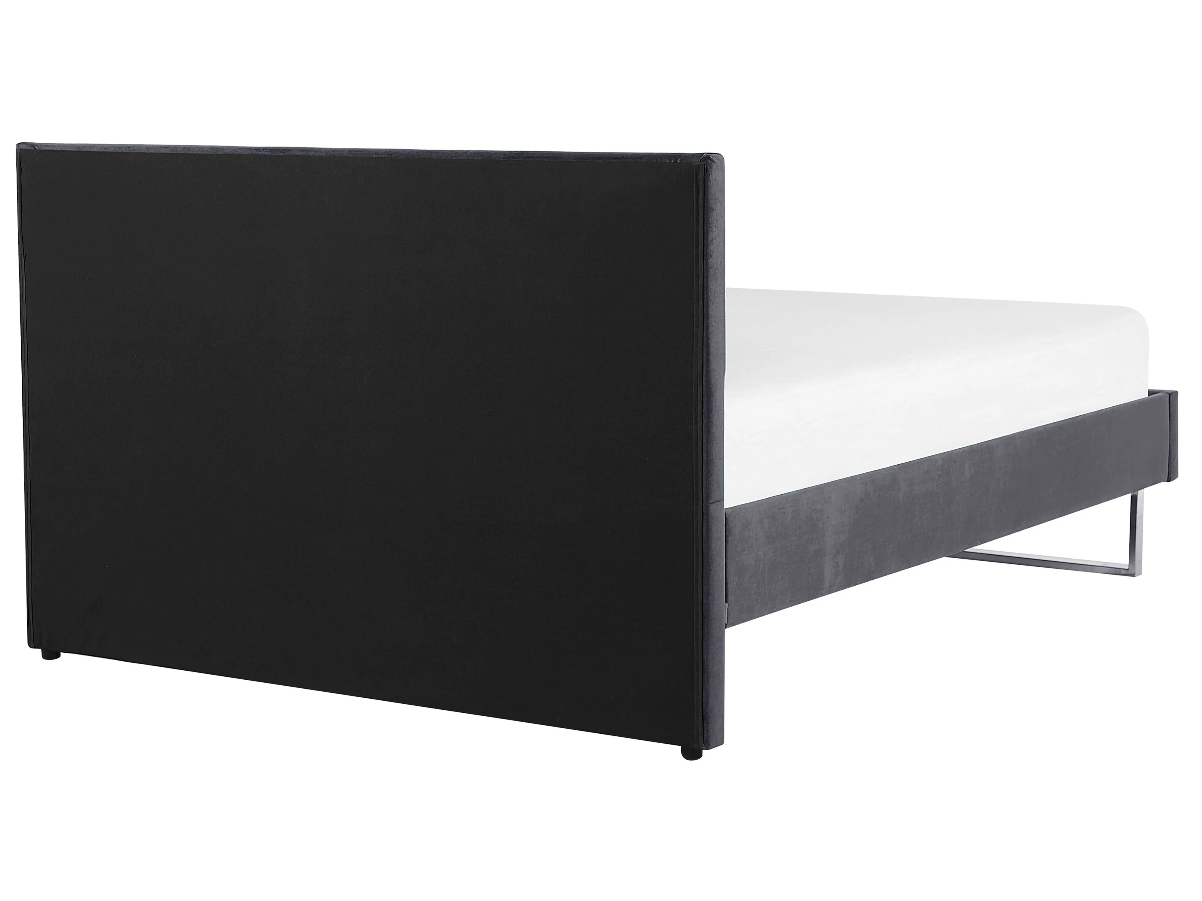 Bed Fluweel BELLOU 180 x 200 cm Donkergrijs