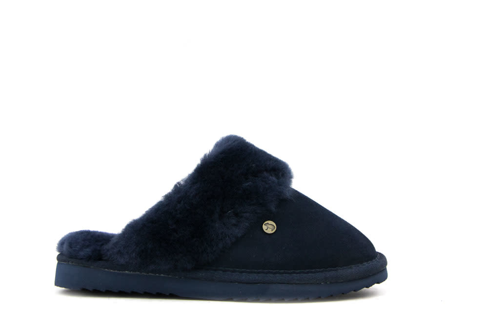 Warmbat Flurry Donkerblauw Suede