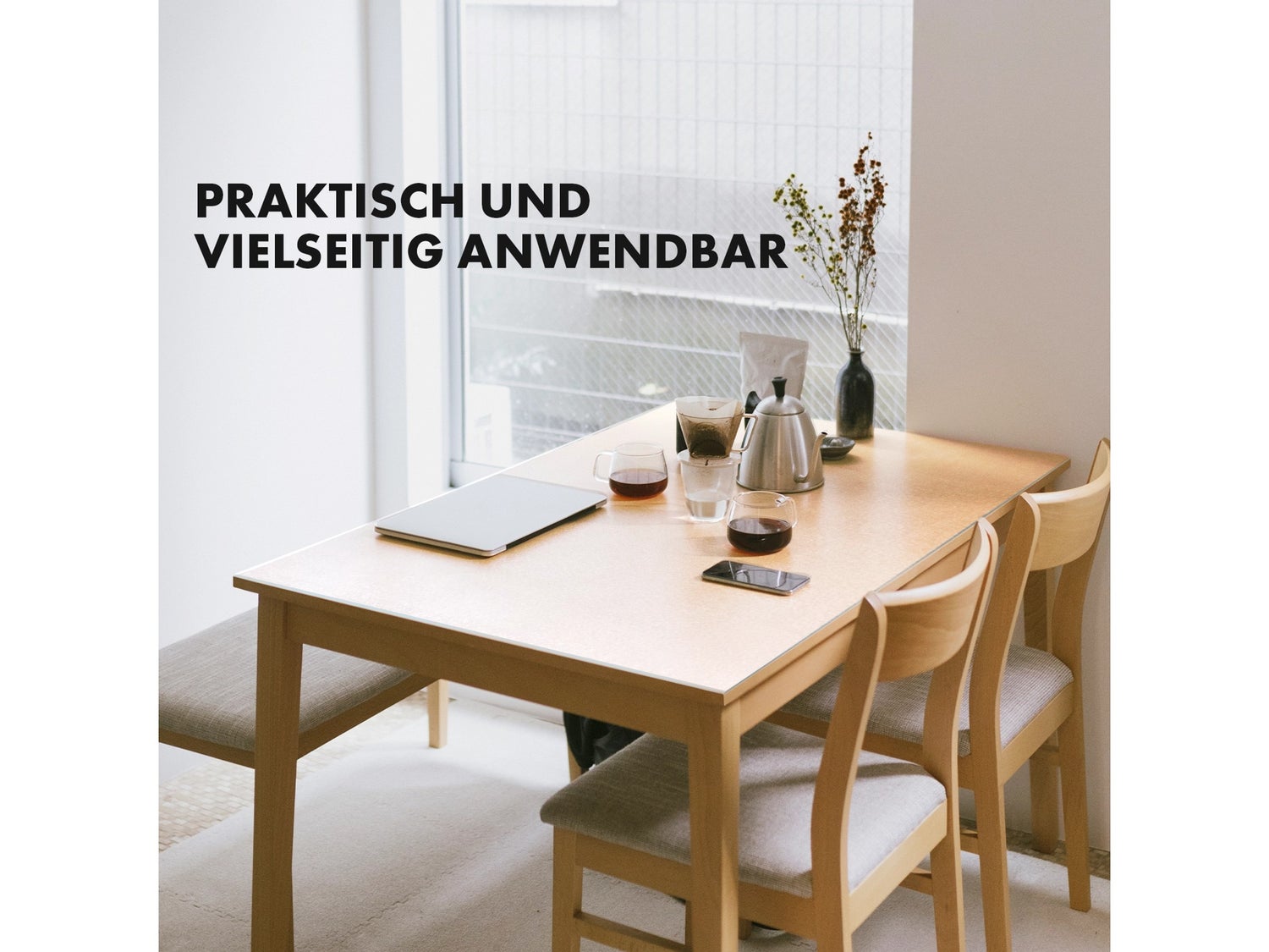 KARAT Empire tafelbeschermer met afgeschuinde rand, transparant, 40 x 105 cm