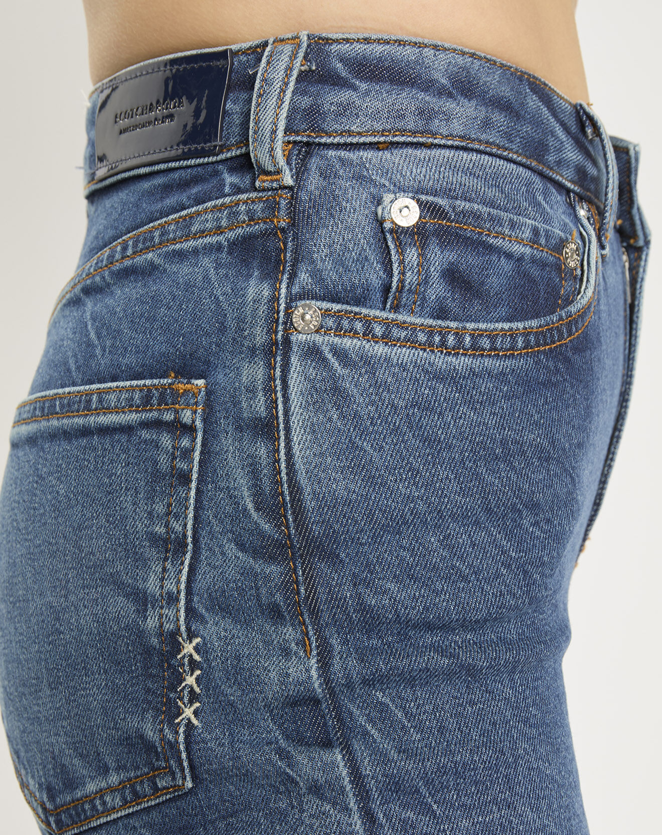 Scotch & Soda Jean charm flare taille haute bleu moyen