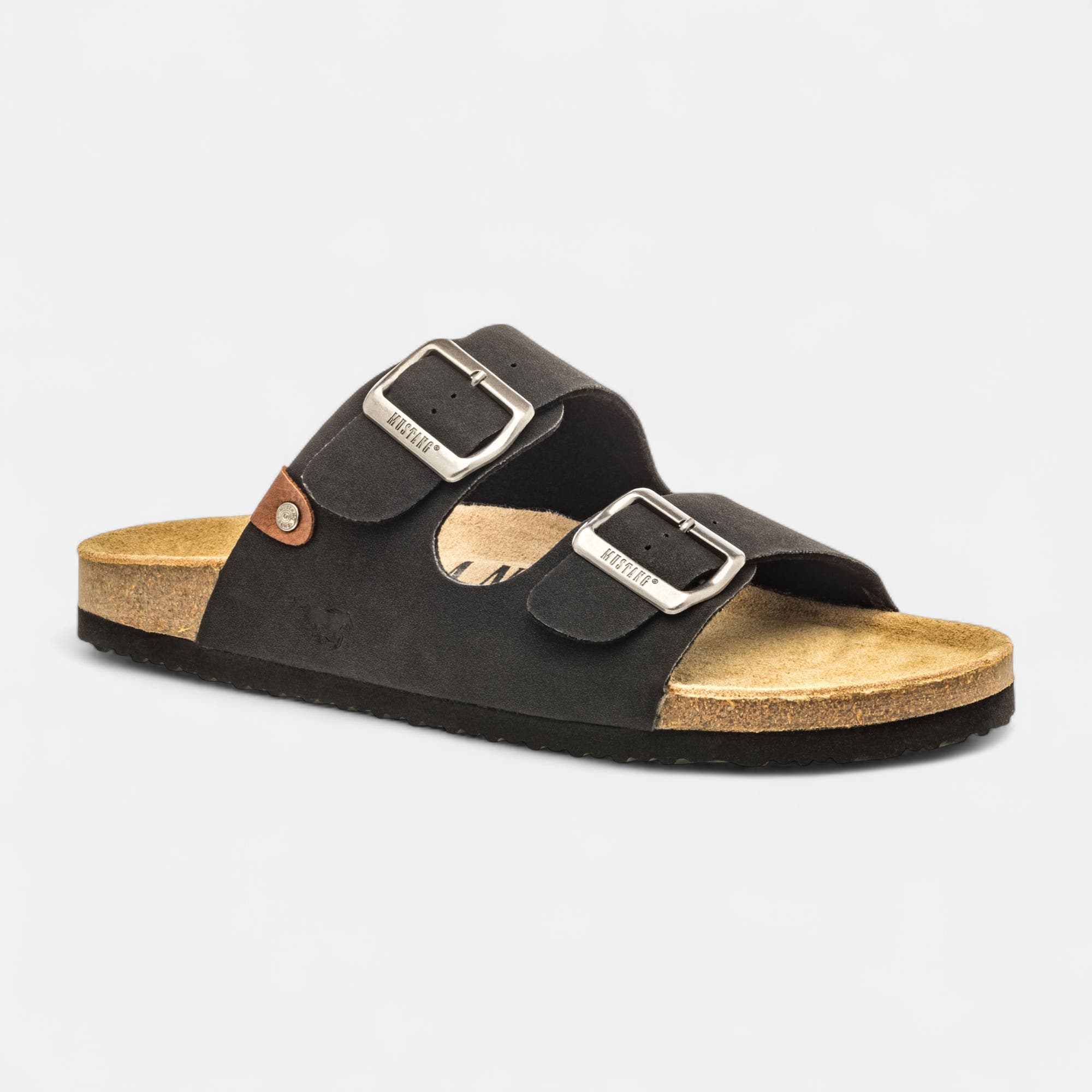 Mules semelle liège Homme noir