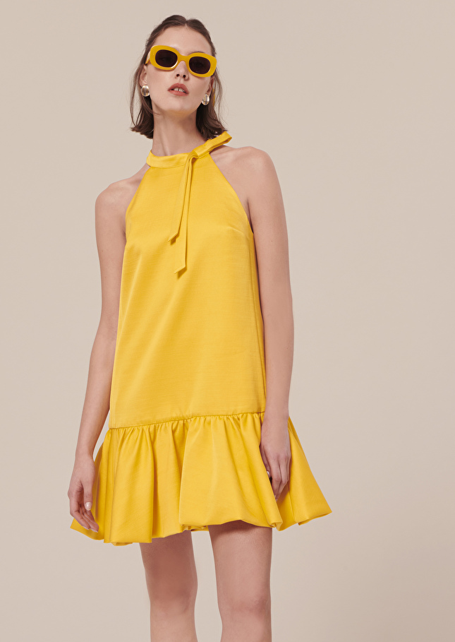 Robe Rivierajaune satinée