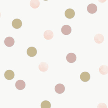 Vliesbehang polka stippen roze-goud (108565)