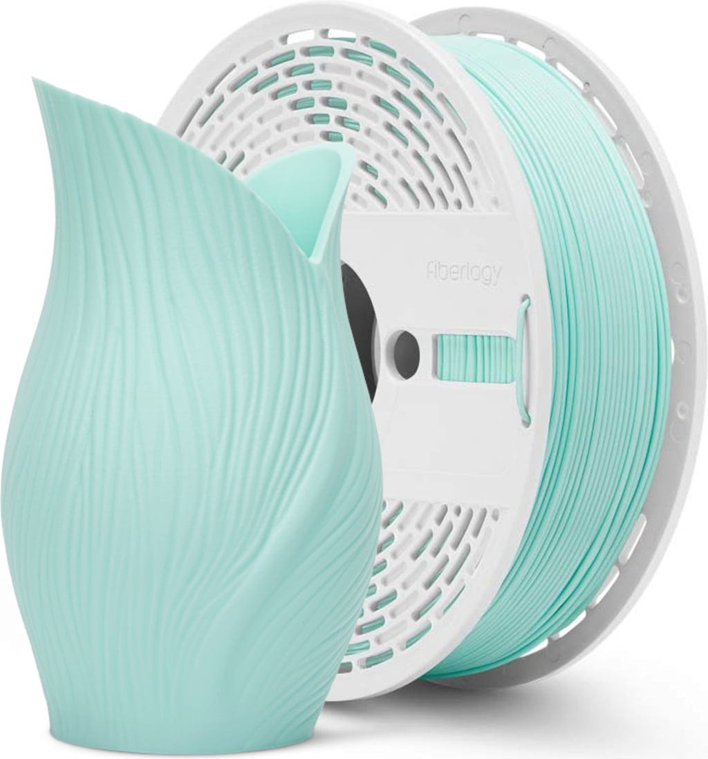 Fiberlogy  Matte PET-G Pastel Mint, 1,75 mm / 850 g    Langlebiges PET-G Filament mit mattem Finish