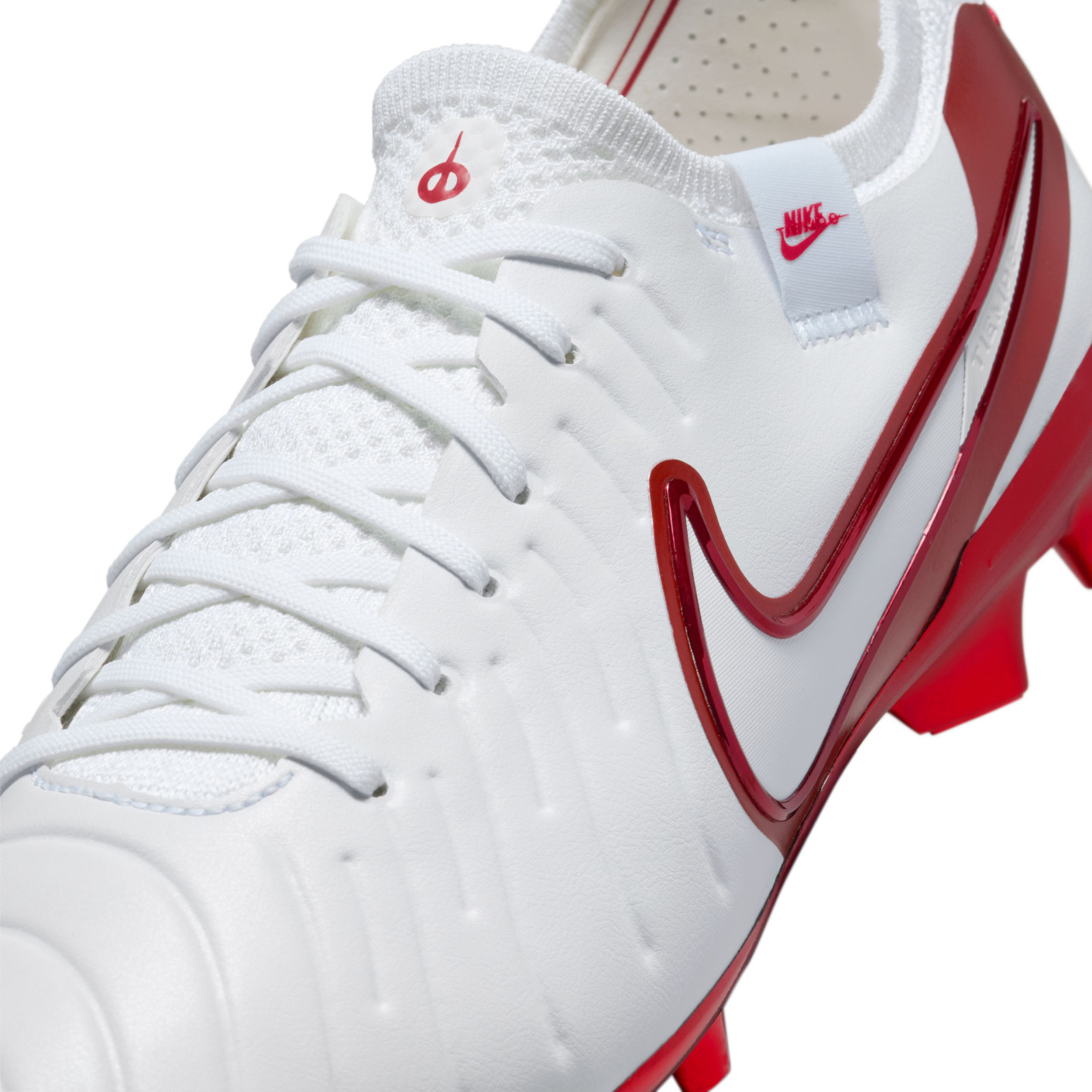 Nike Tiempo Legend 10 Elite Gras Voetbalschoenen (FG) Wit Rood