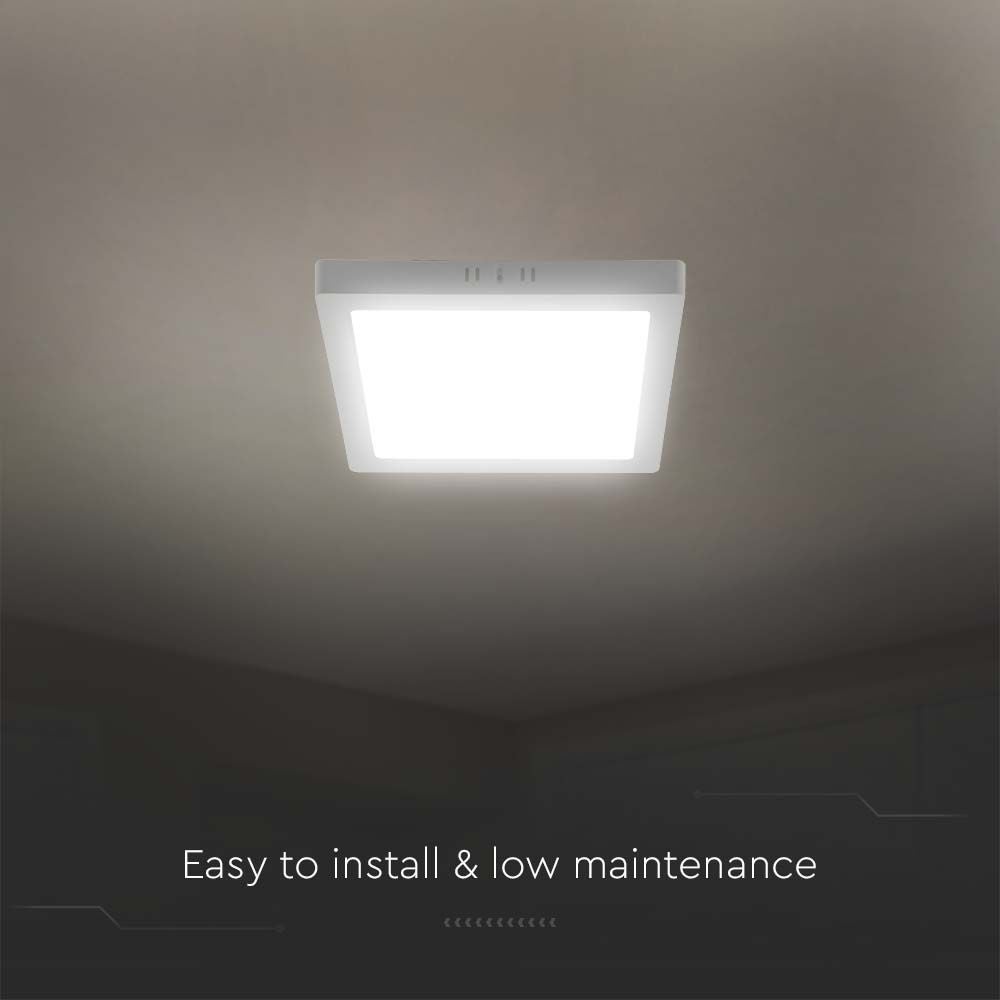 V-TAC VT-60006-SQ - LED-minipanelen - met achtergrondverlichting - opbouwserie - IP20 - wit