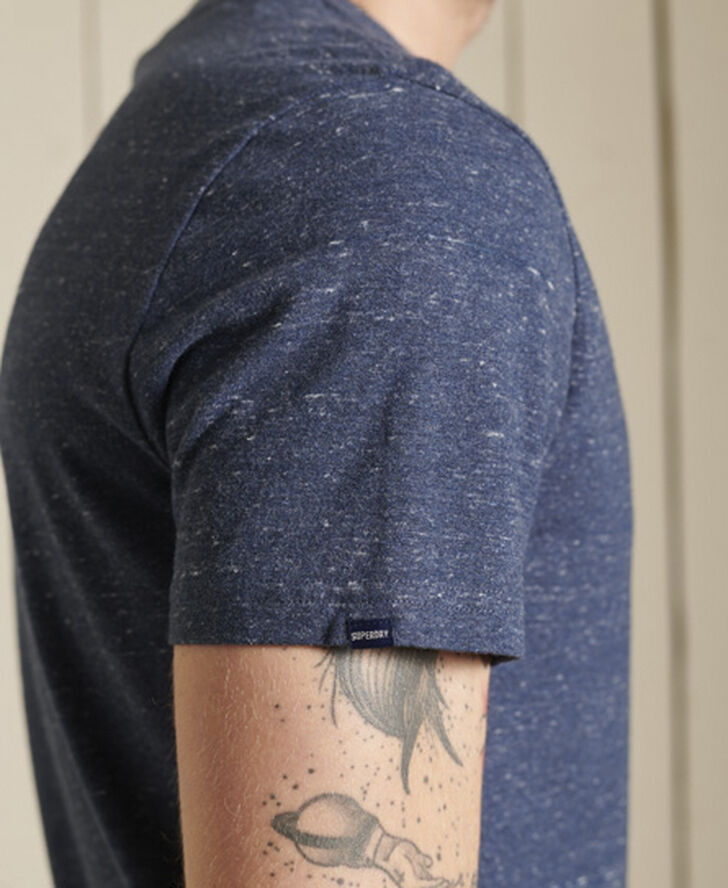 Superdry VINTAGE LOGO EMB TEE Creek navy heather
