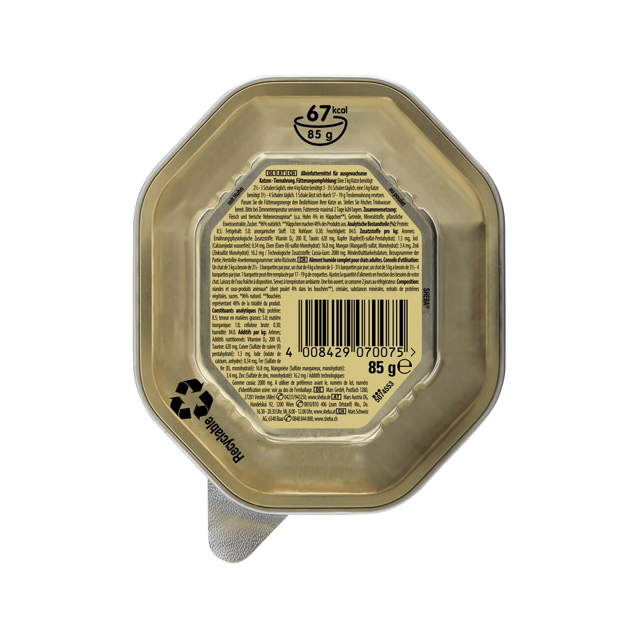 Sheba Delikatesse in Gelee 22x85g Huhn