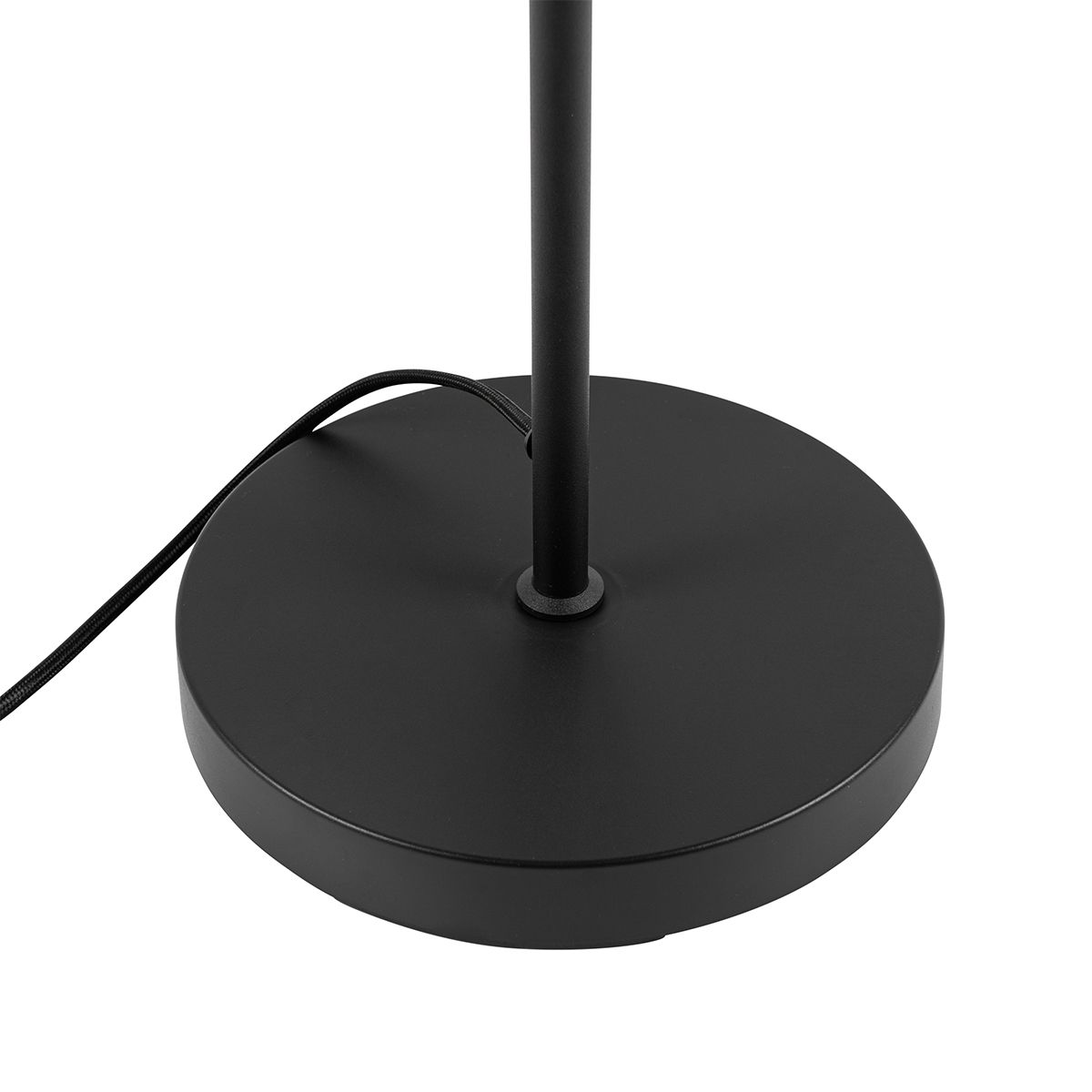 Art deco vloerlamp zwart met smoke glas - Bizle