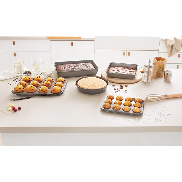 Plaque 12 mini-muffins acier revêtement antiadhérent 26 cm Mathon