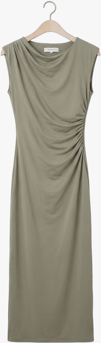 groene rosemunde maxi jurk billie sl long drape dress