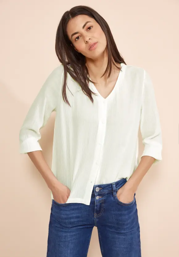 Materialmix Shirt - off white