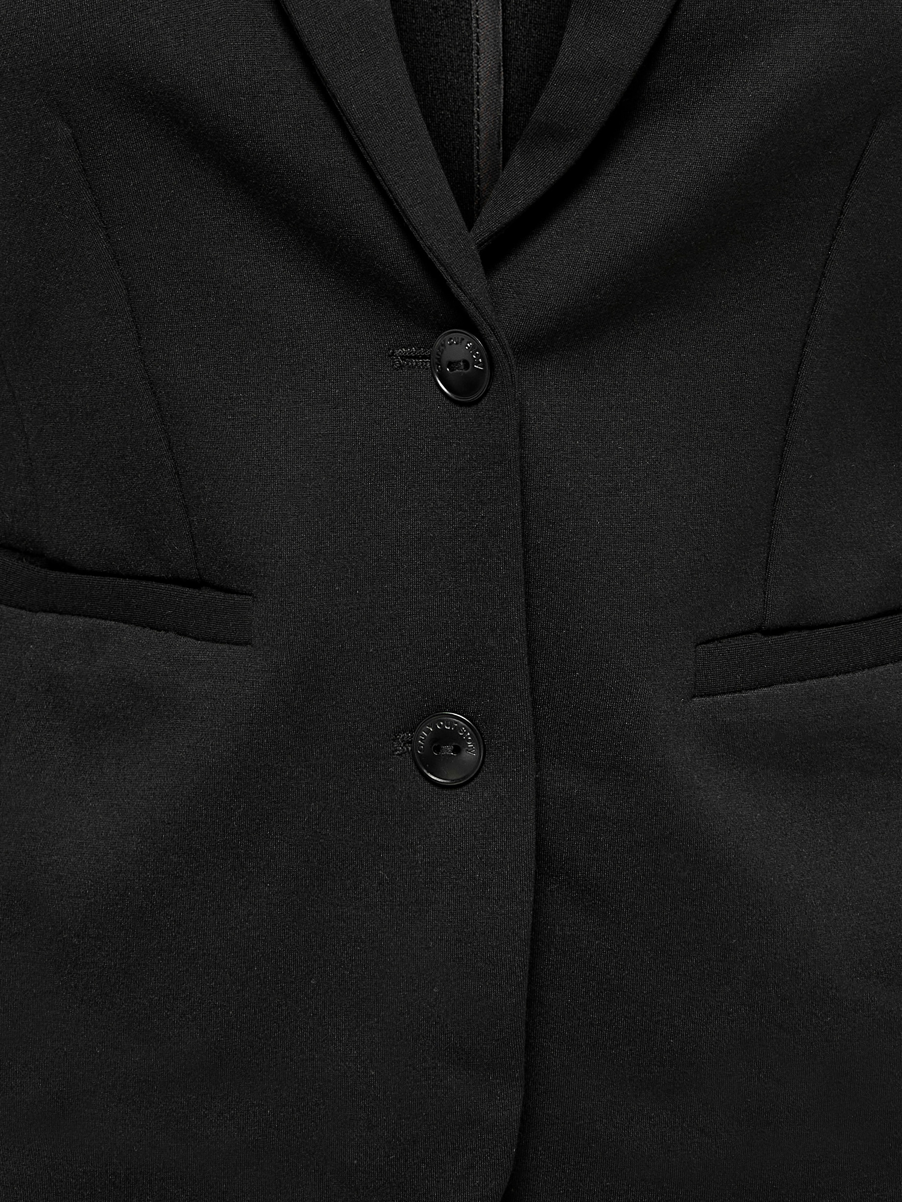 ONLY Jerseyblazer »ONLPOPTRASH – 2-Knopf Blazer mit taillierter Silhouette«, regular fit, Milano Rib, Materialmix, Reverskragen, unifarben