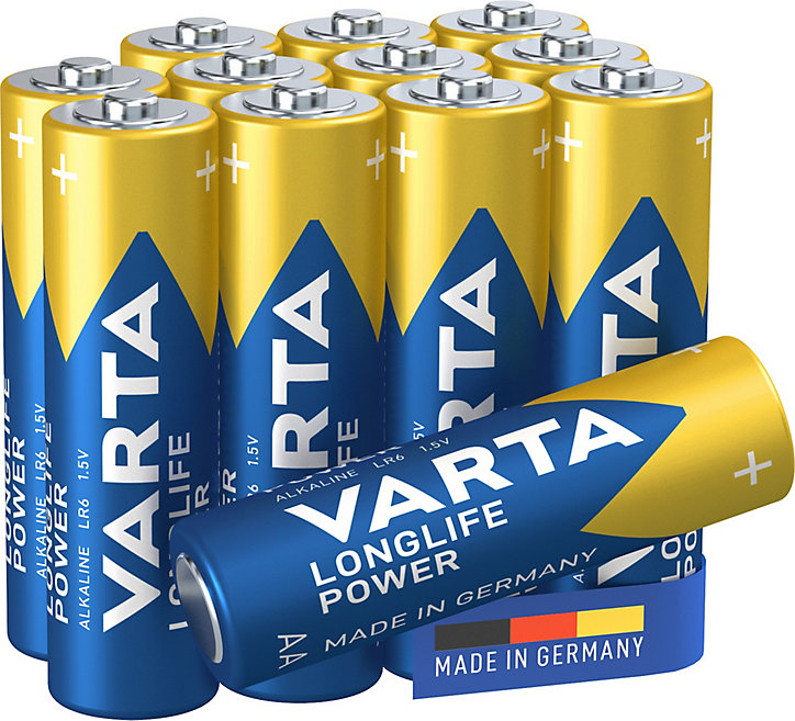 Pile alcaline AA (LR6) Varta Long-life Power, lot de 12