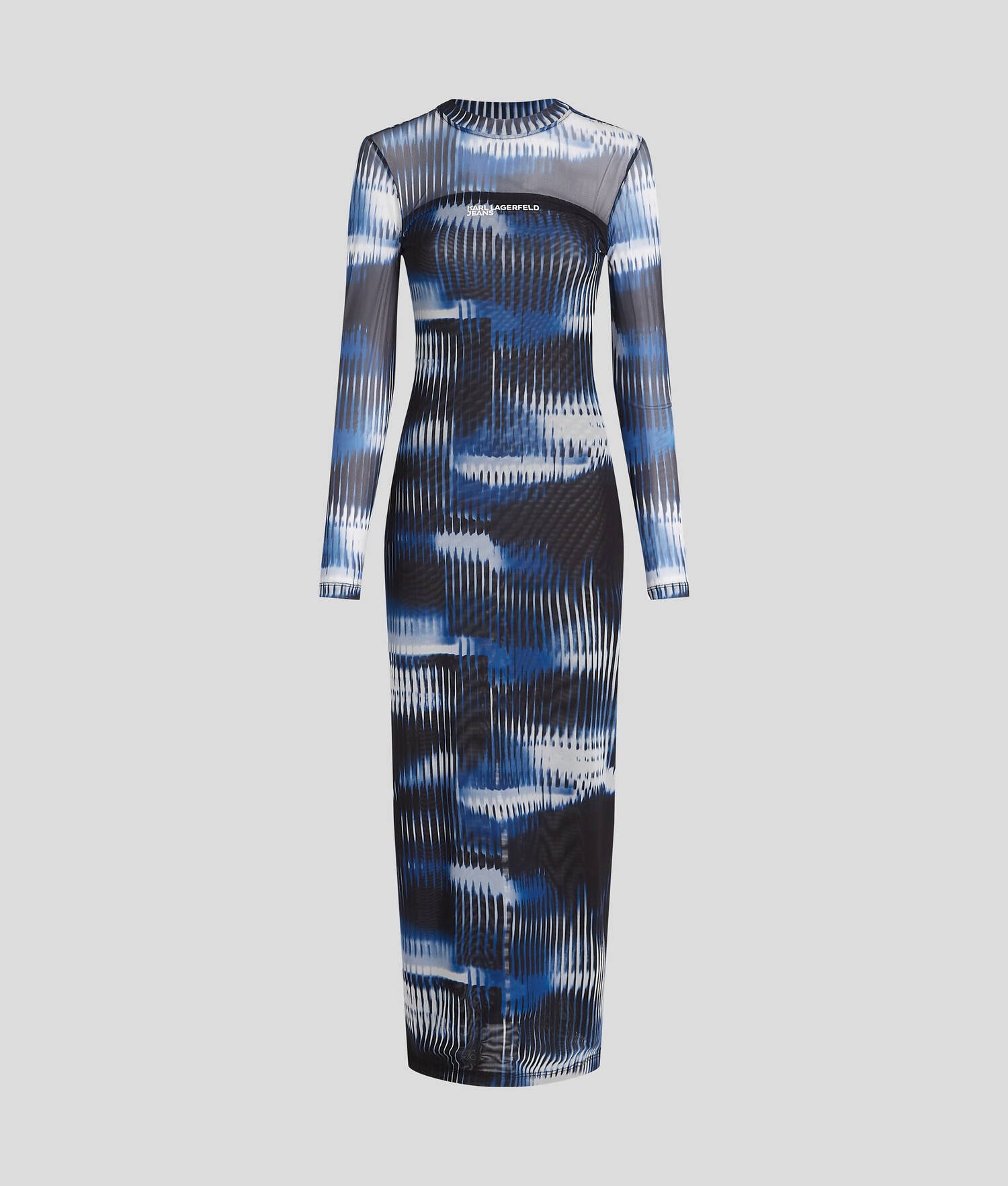 ROBE EN MAILLE IMPRIMÉ EFFET GLITCH