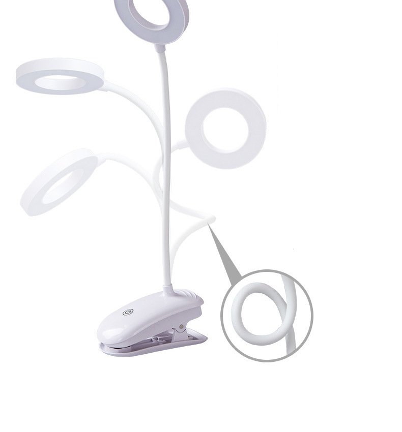 (43cm) Flexible Clip LED Lese Lampe Schwanenhals Dimmbar mit 3 Helligkeitsstufen und Touch Control - Warmweiss / Kaltweiss