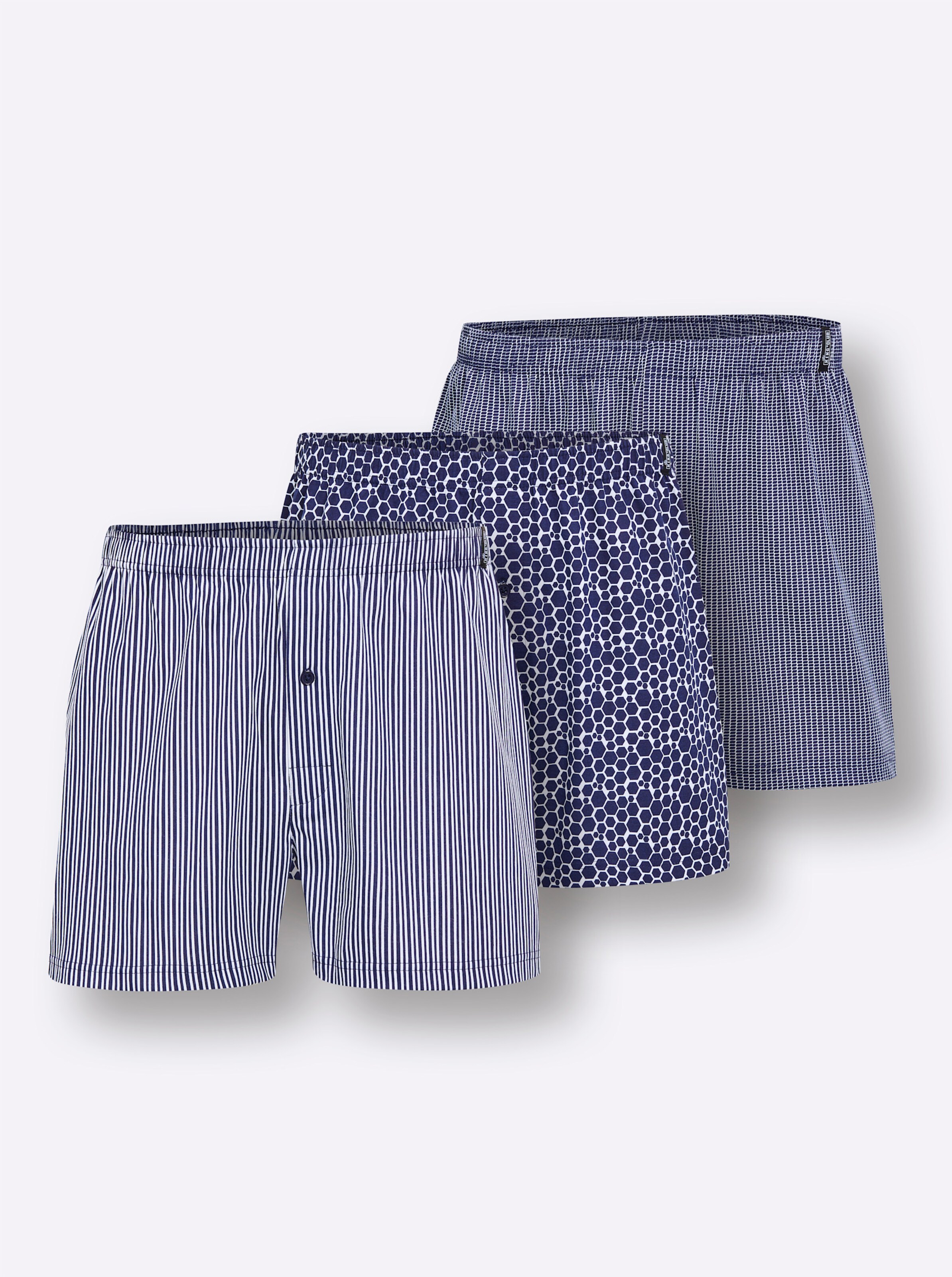 KINGsCLUB Boxershorts in marine-bedruckt