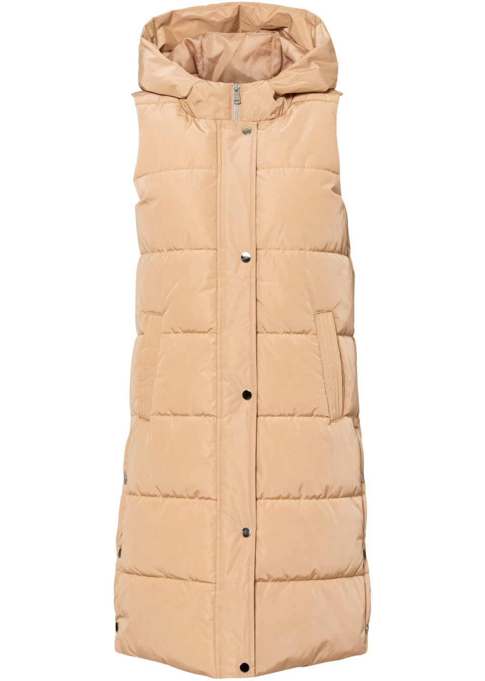Veste matelassée sans manches avec capuche