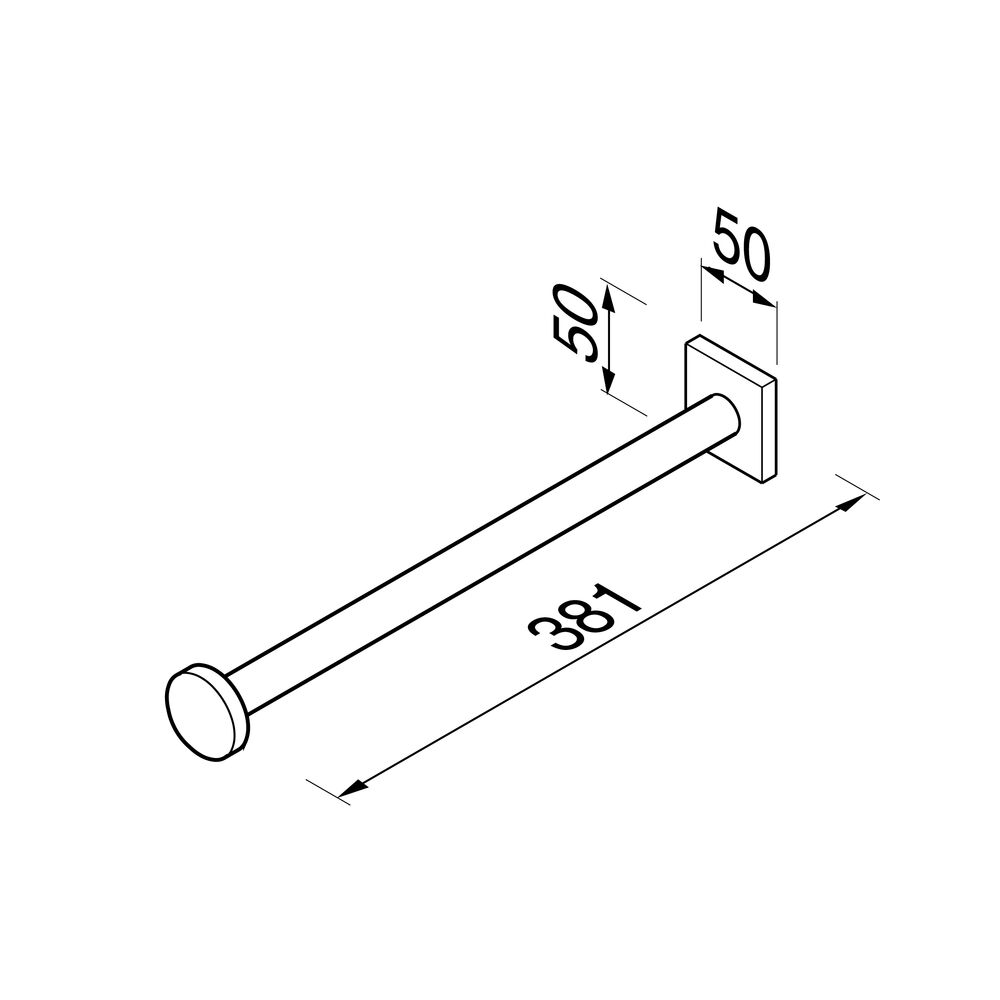 Geesa Nelio handdoekrek 1 arm chroom