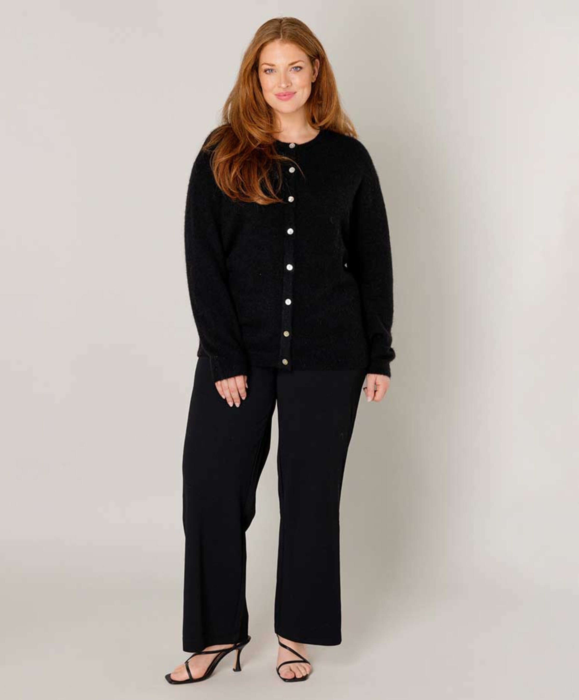 Base Level Curvy Dames vest zwart