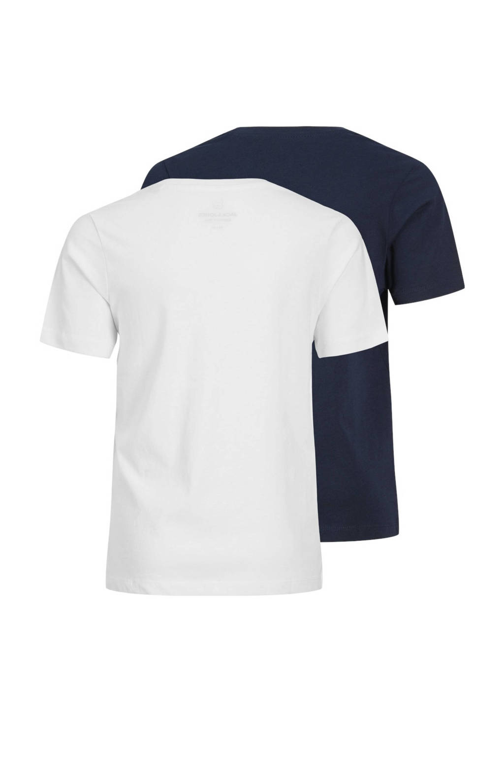 JACK & JONES t-shirt - set van 2 donkerblauw/wit