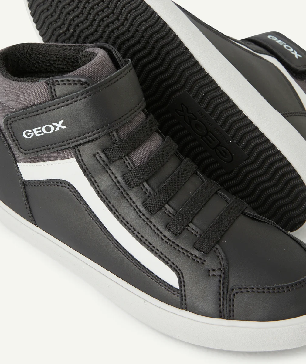 GEOXBASKETS MONTANTES GISLI NOIR ET GRIS FONCÉ