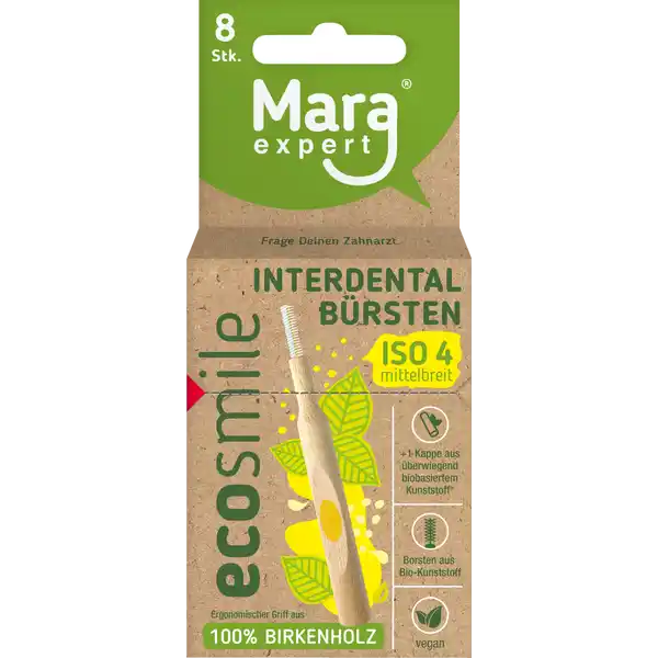 Ecosmile Holz Interdentalbürste ISO 4 mittelbreit