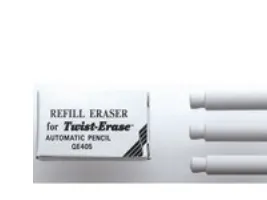 Viskelæder Pentel Twist Erase refill E10, hvid, pakke a 3 stk.
