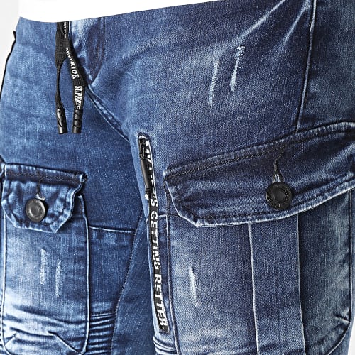 Jogger Pant Jean Slim Bleu Denim