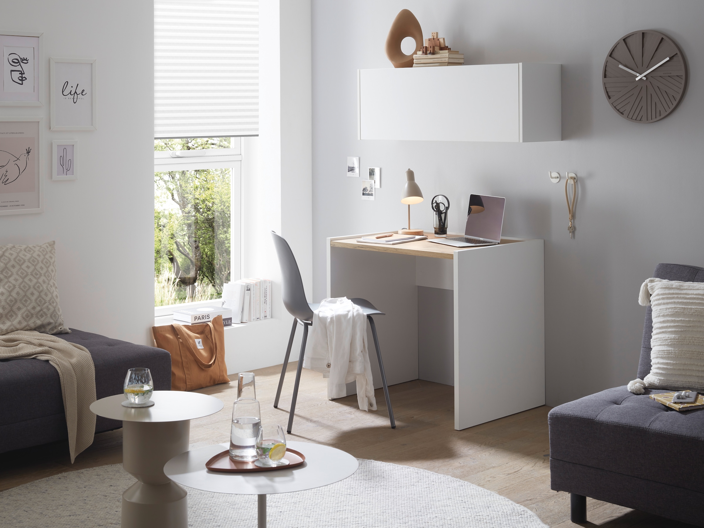 INOSIGN Schreibtisch »CiTY/GiRON« moderner Computertisch, wohnliches Home Office, Breite 80 oder 143 cm