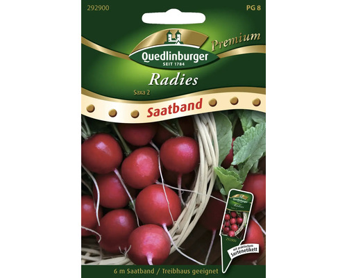 Radijsjes 'Saxa 2' Quedlinburg groentezaden zaadlint