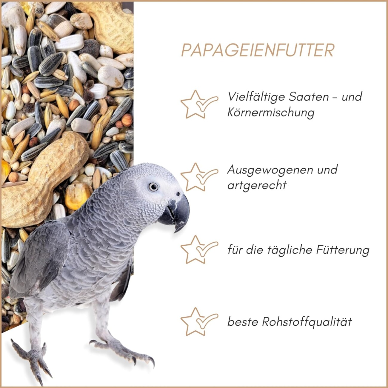 Supravit Papageienfutter für Papageien Aller Arten 2,5 kg