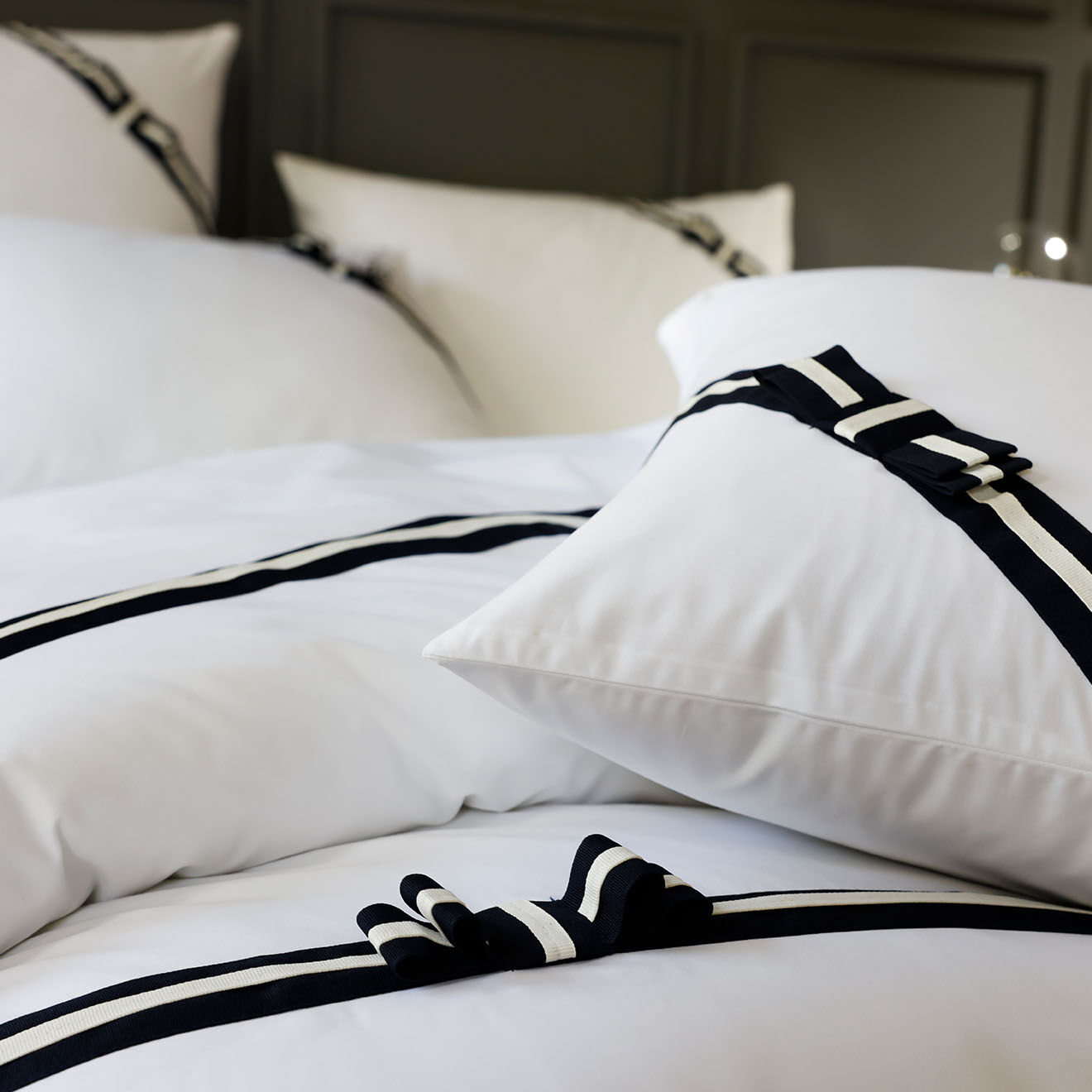 Perle de Coton Parure housse de couette 100% Percale de Coton Fedora marine